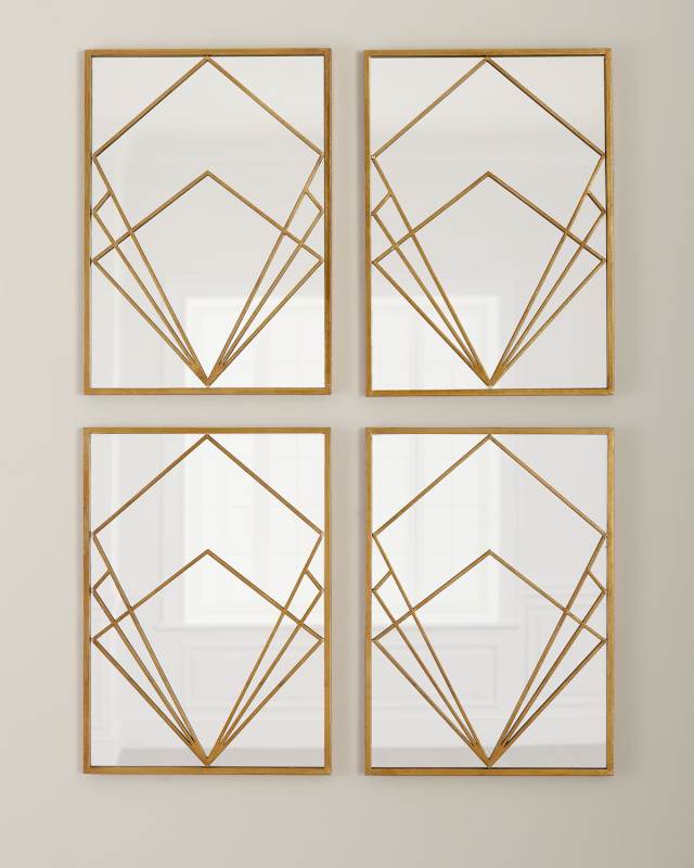 Gold Geo Mirror
