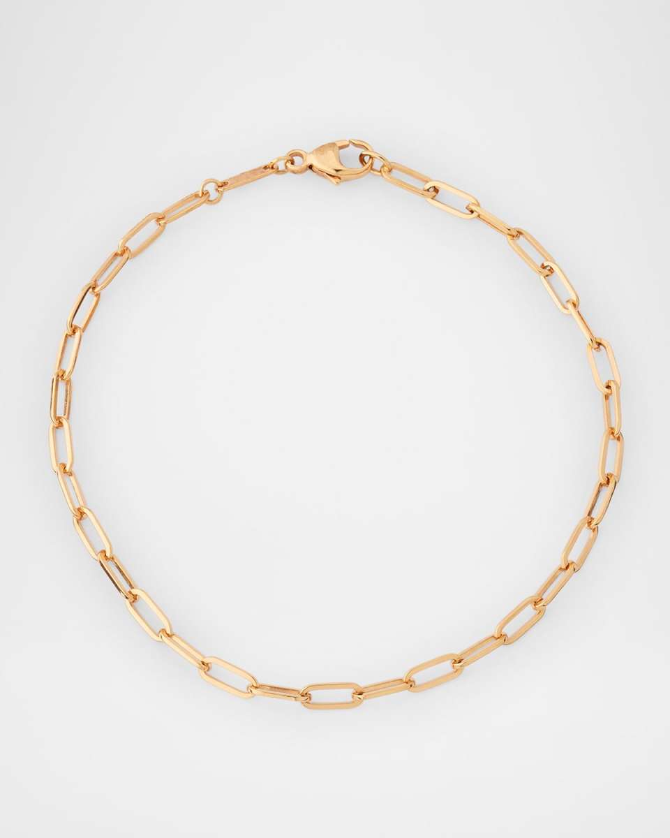 Golden Dreams 18K Rose Gold Petite Paper Clip Chain Bracelet