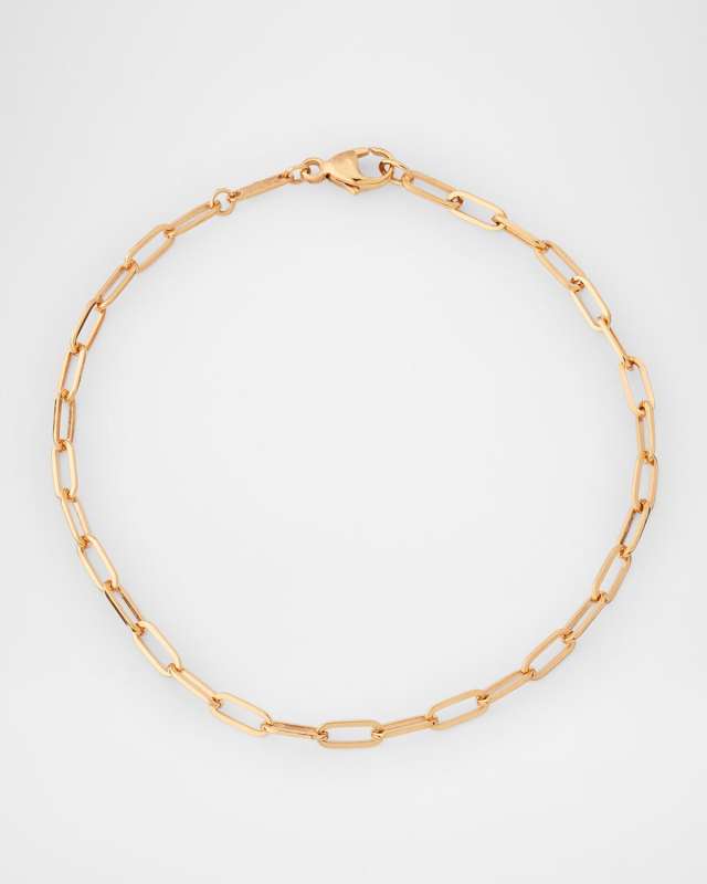 Golden Dreams 18K Rose Gold Petite Paper Clip Chain Bracelet