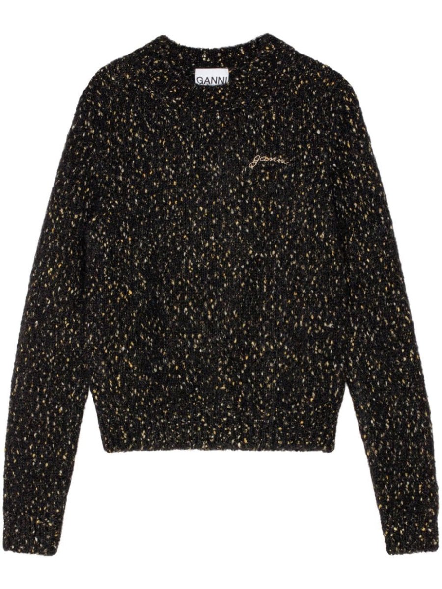 logo-embroidered crew-neck jumper