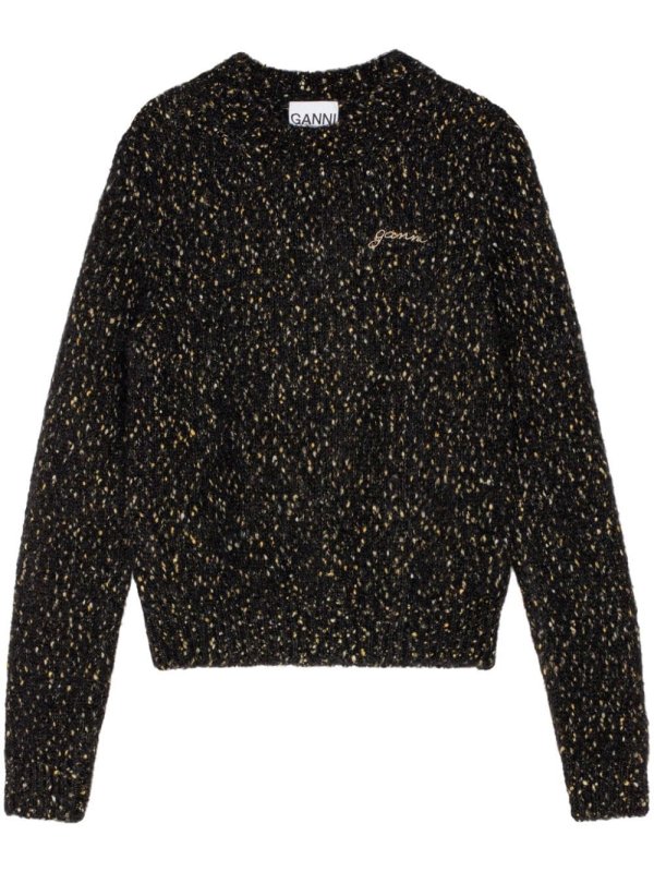 logo-embroidered crew-neck jumper