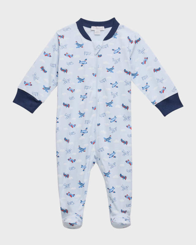 Boy's Sky High Planes Footie, Size Newborn-9M