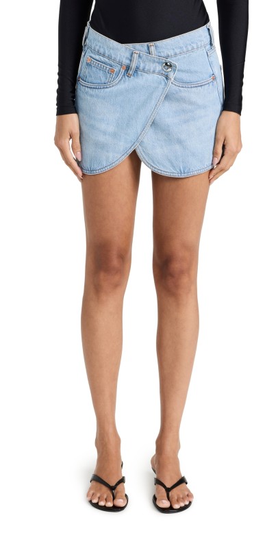 Coperni Denim Mini Skirt Light Blue
