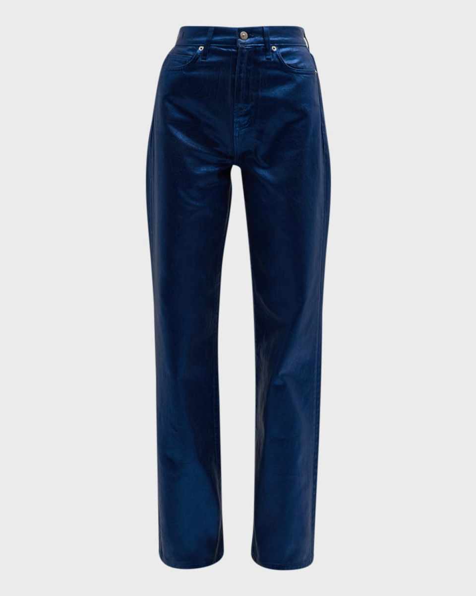 Dylan High Rise Straight-Leg Coated Jeans