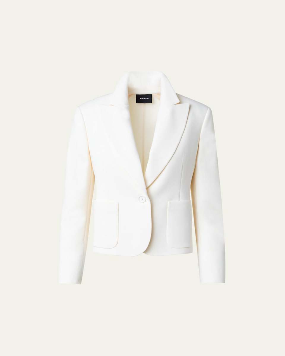 Single-Breasted Wool Double-Face Stretch Tailored Jacket