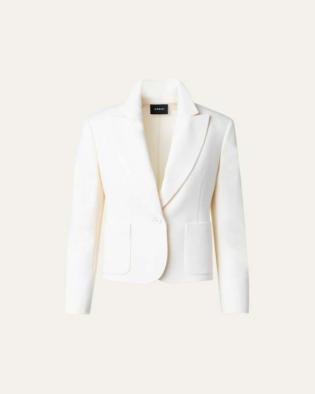 Single-Breasted Wool Double-Face Stretch Tailored Jacket