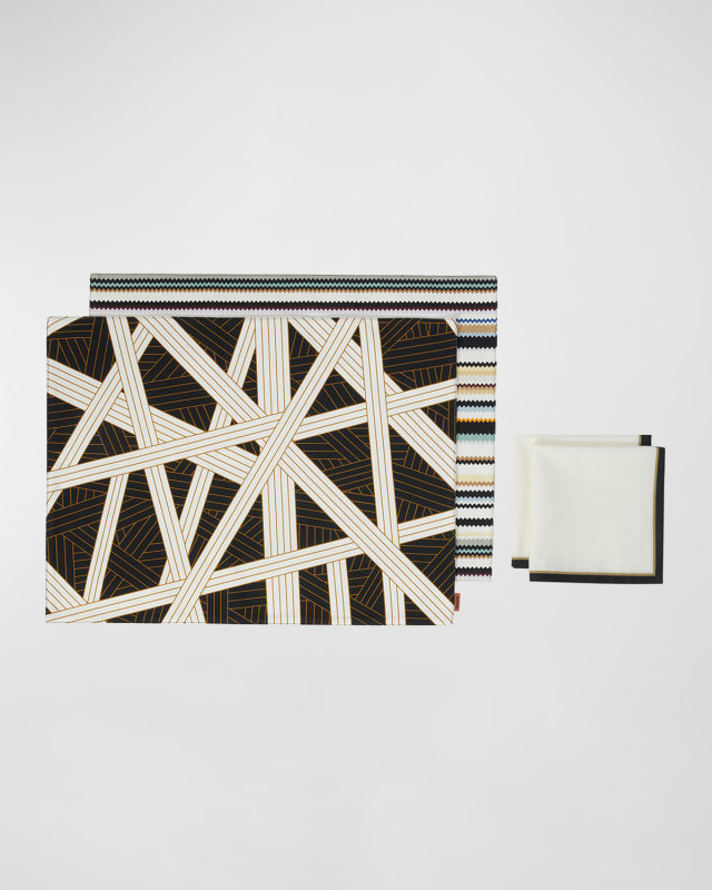 Shangai Nastri 2 Placemat and 2 Napkin Set