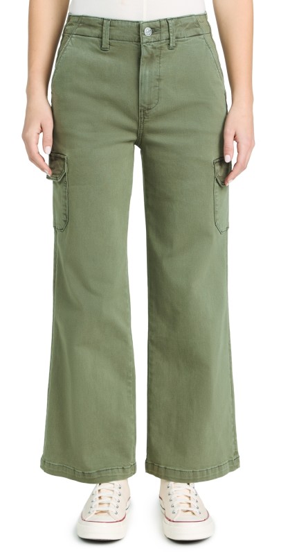 PAIGE Carly Pants with Cargo Pockets Vintage Ivy Green