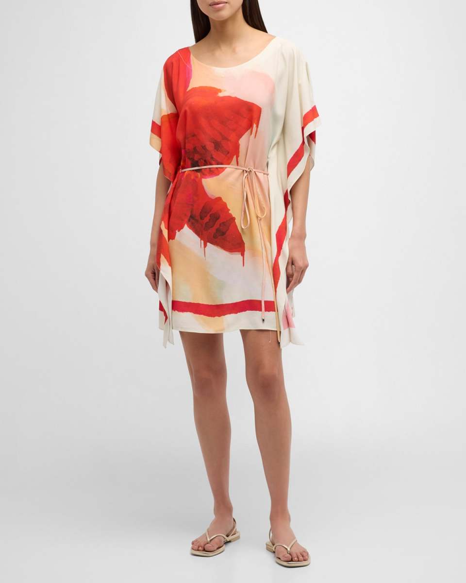 Flora Belted Kaftan Coverup