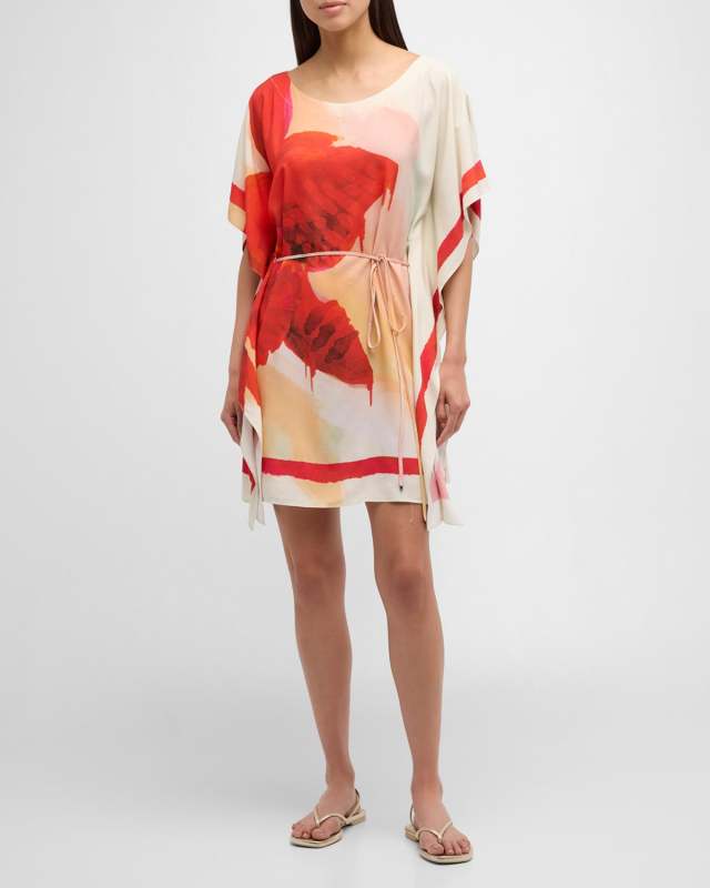 Flora Belted Kaftan Coverup