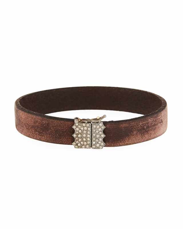 New World Diamond & Leather Bracelet