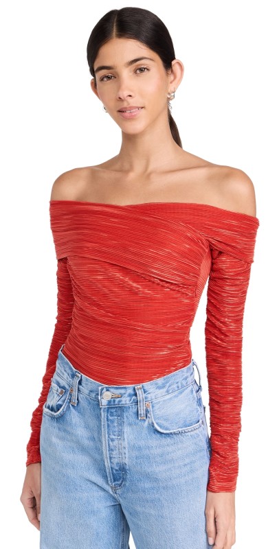 Sabina Musayev Ivan Bodysuit Radiant Red