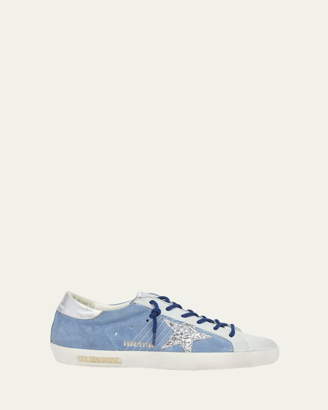 Superstar Suede Glitter Low-Top Sneakers