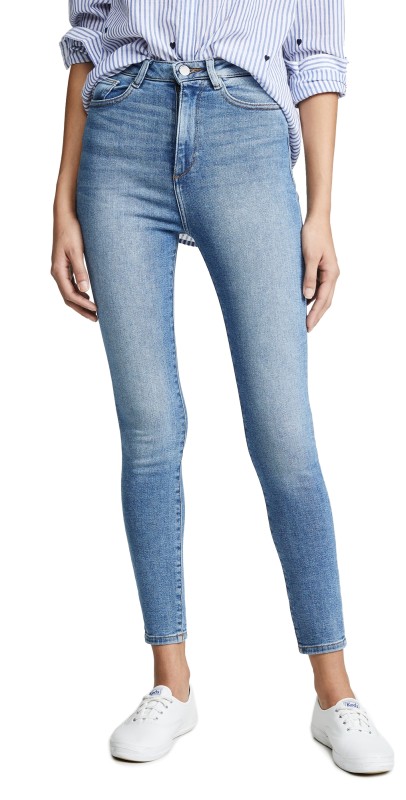 DL1961 Chrissy Ultra High Rise Skinny Jeans Weymouth