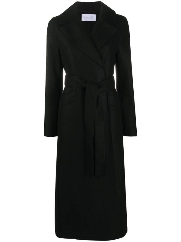 wrap-around virgin wool coat