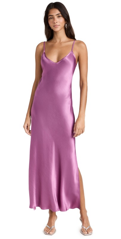 Enza Costa Bias Cut Maxi Dress Bitter Brown