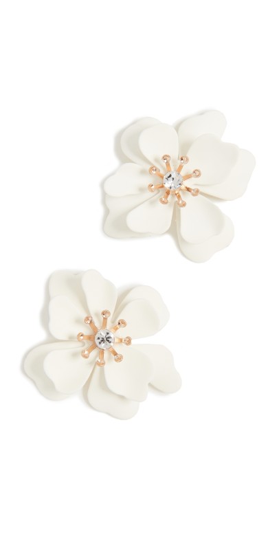 SHASHI Bloom Earrings Whit