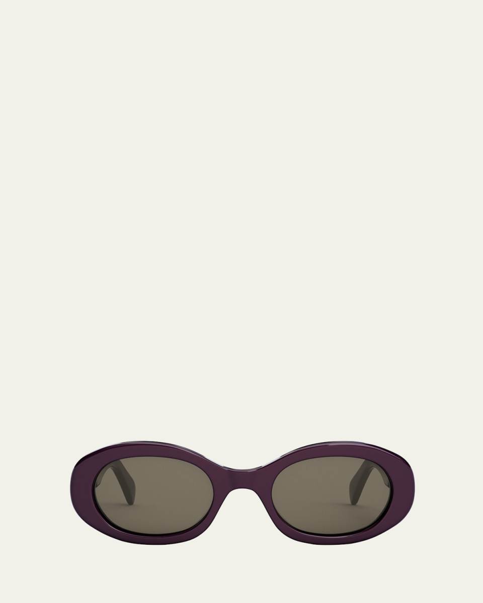 Triomphe Acetate Oval Sunglasses