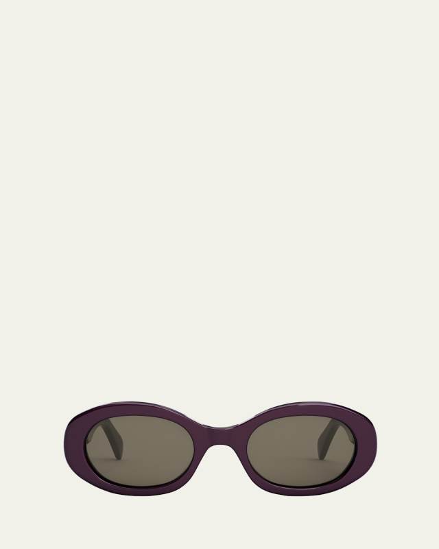 Triomphe Acetate Oval Sunglasses