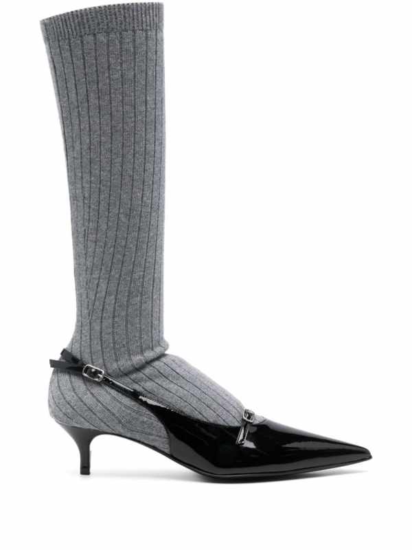 50mm knitted boots
