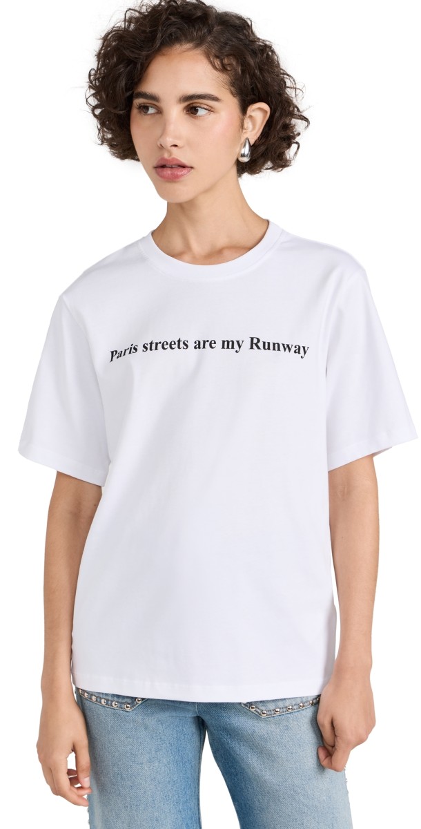 Victoria Beckham Slogan Tee White - Paris Streets