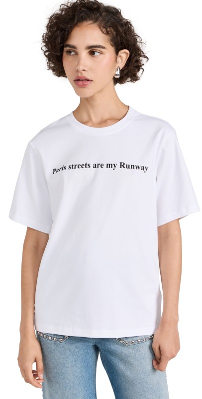 Victoria Beckham Slogan Tee White - Paris Streets