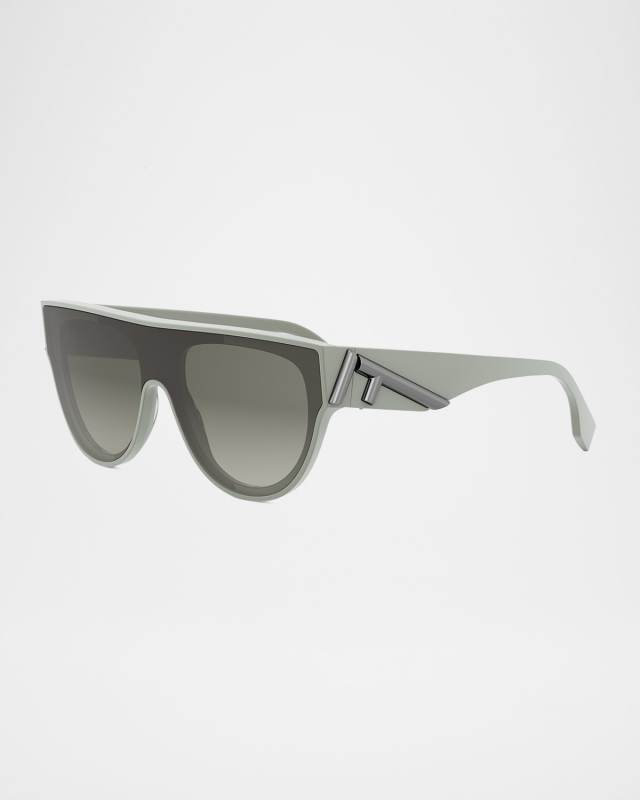 Logo Acetate & Nylon Shield Sunglasses