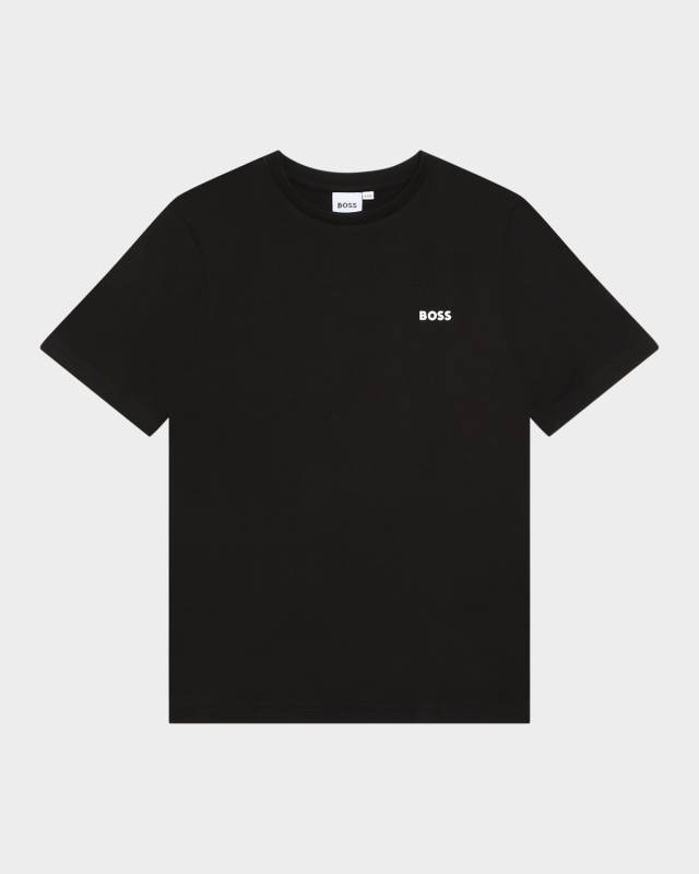 Boy's Contrast Logo-Print T-Shirt, Size 8-16