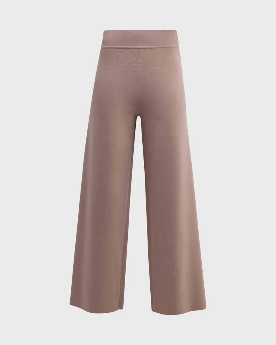 Cashmere Cropped Straight-Leg Pants