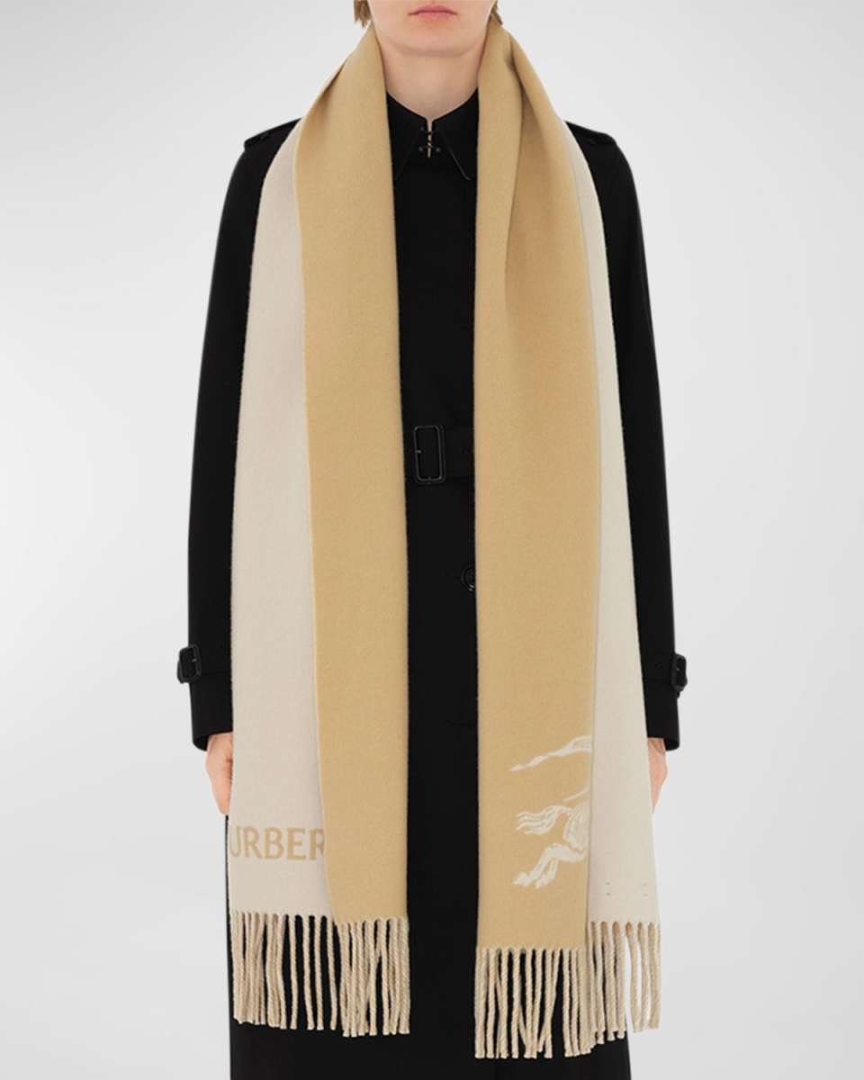 EKD Logo Tonal Cashmere Scarf