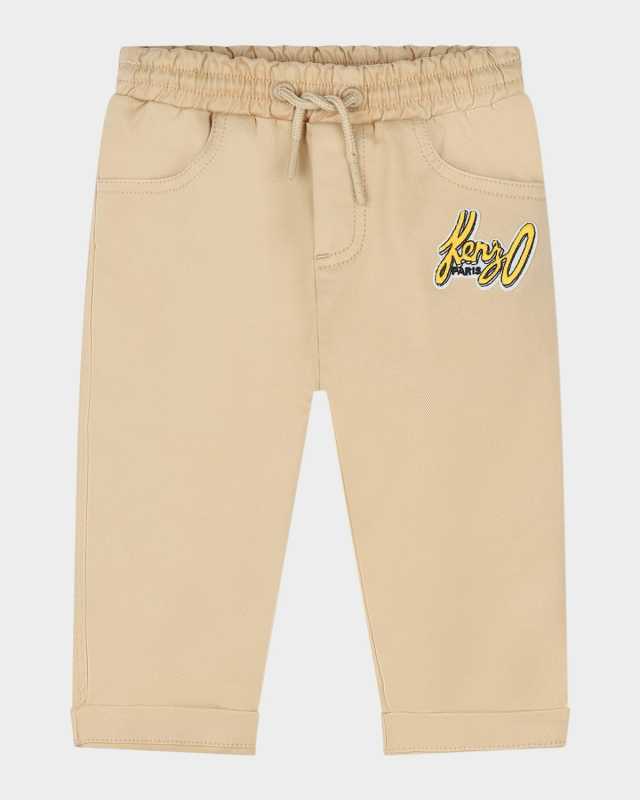 Boy's Logo-Print Relaxed Trousers, Size 6M-2