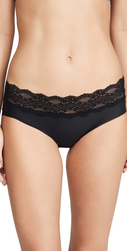 b. tempt'd by Wacoal B. Bare Hipster Panties Night Black