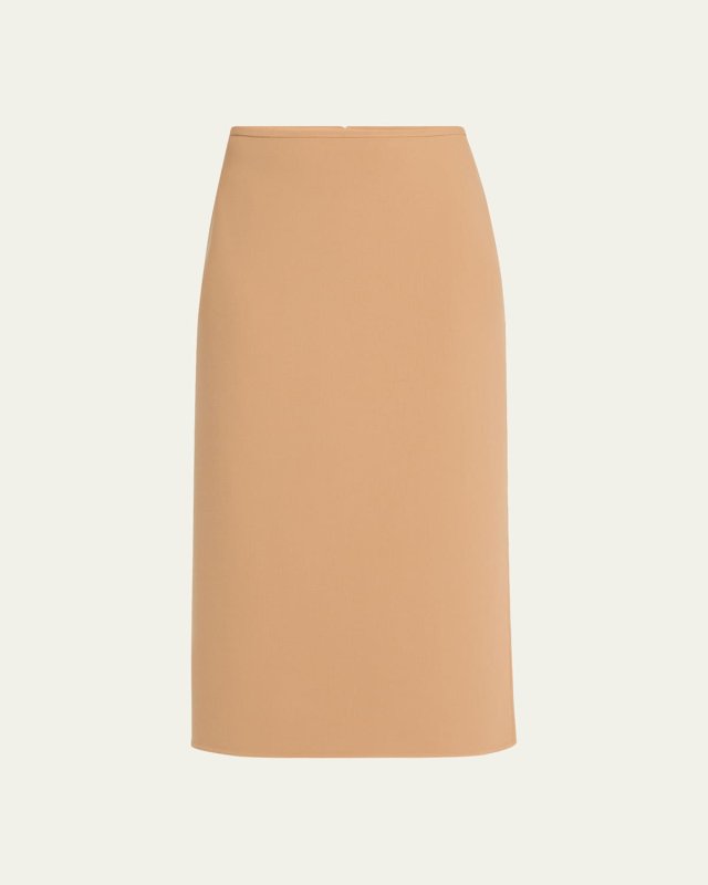 Pencil Midi Skirt with Side Slits