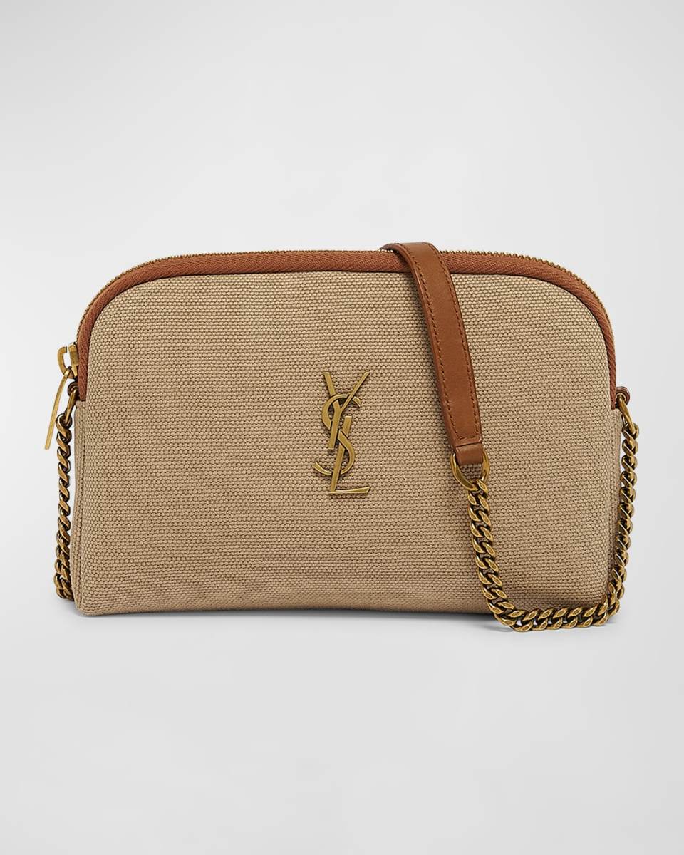 Gaby Mini YSL Crossbody Bag in Canvas & Leather