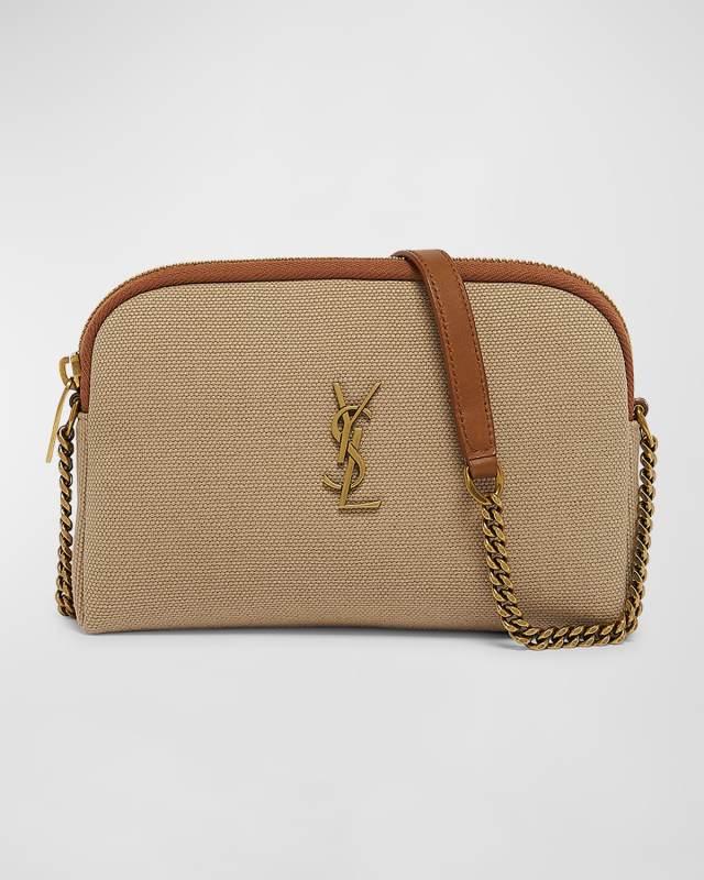 Gaby Mini YSL Crossbody Bag in Canvas & Leather