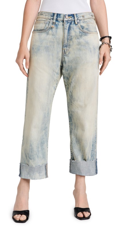 R13 Cuffed X-Bf Jeans Vintage Ash Blue