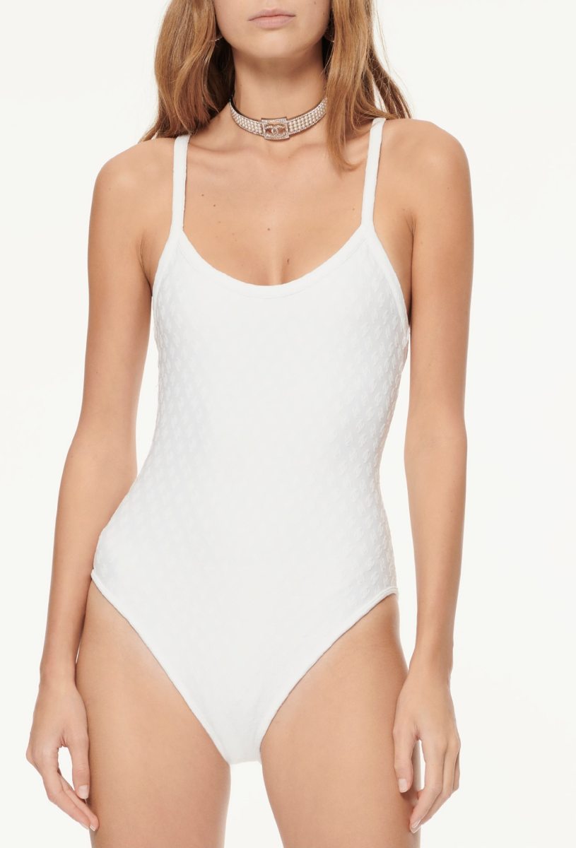 CHANEL SWIMSUIT Stretch Jersey White