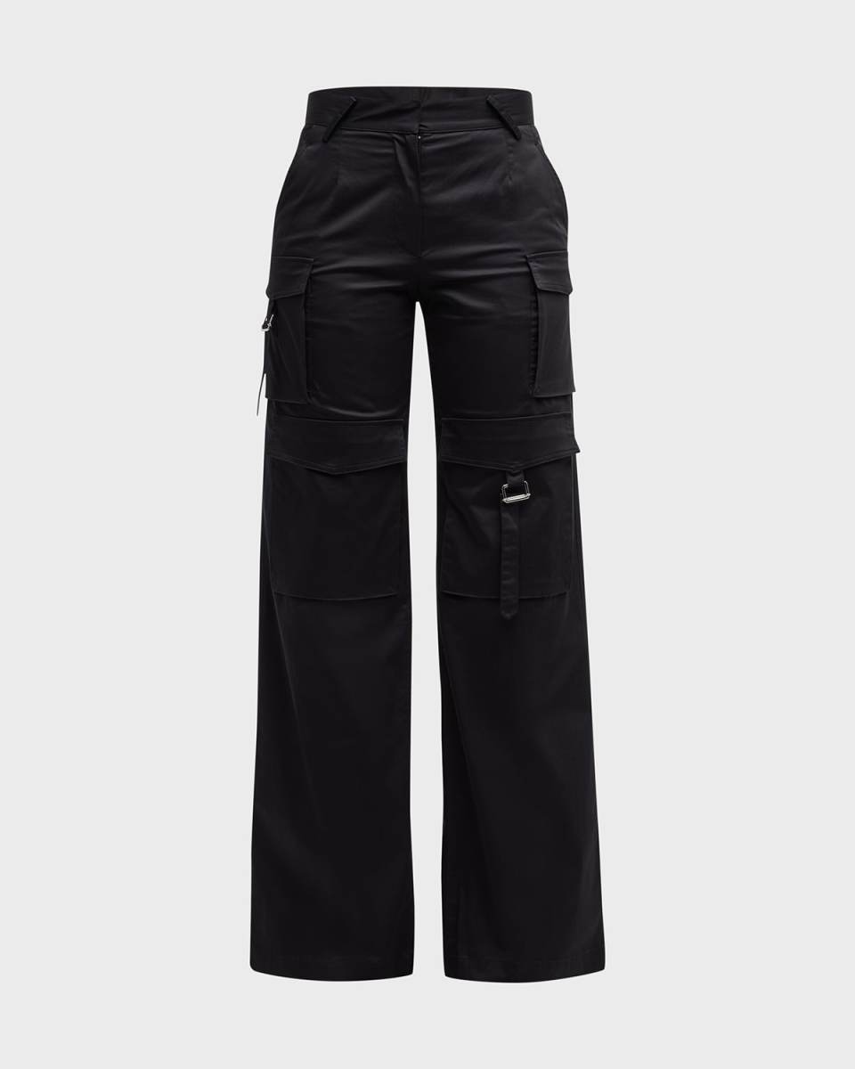Abeline Satin Cargo Pants