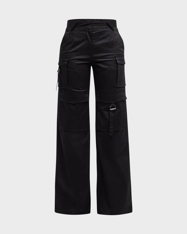Abeline Satin Cargo Pants