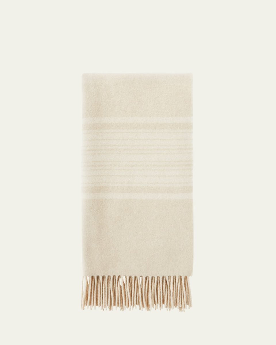 Cashmere Striped Detail Scarf