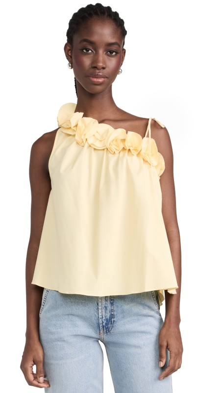 Kika Vargas Dottie Top Light Yellow