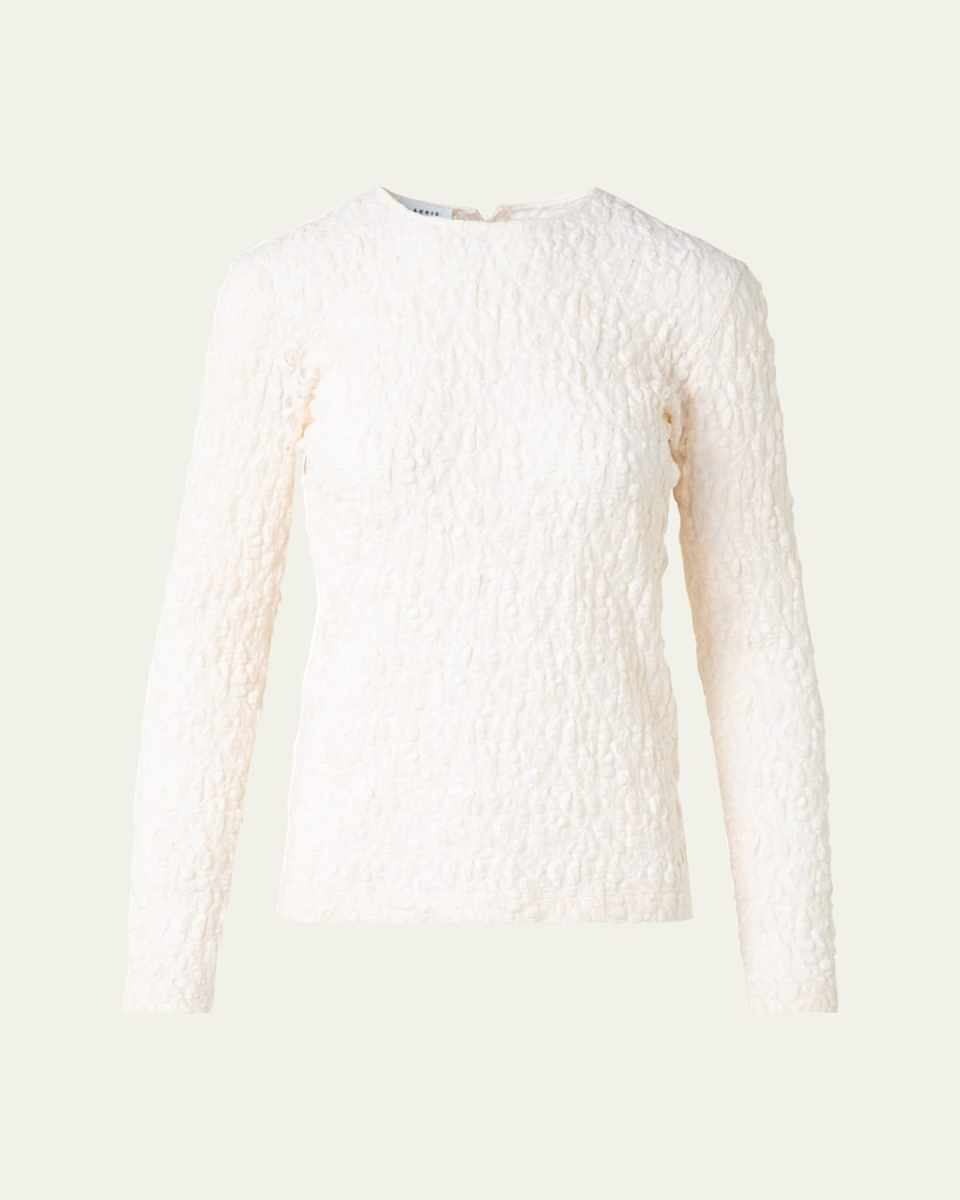 Stretch Cloque Lace Top