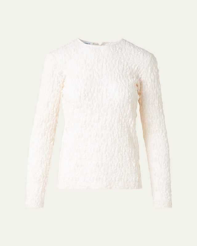Stretch Cloque Lace Top