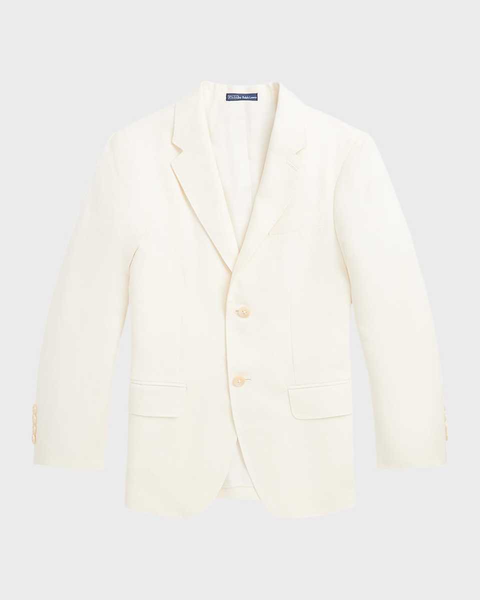 Boy's Solid Linen Tailored Sport Coat, Size 8-16