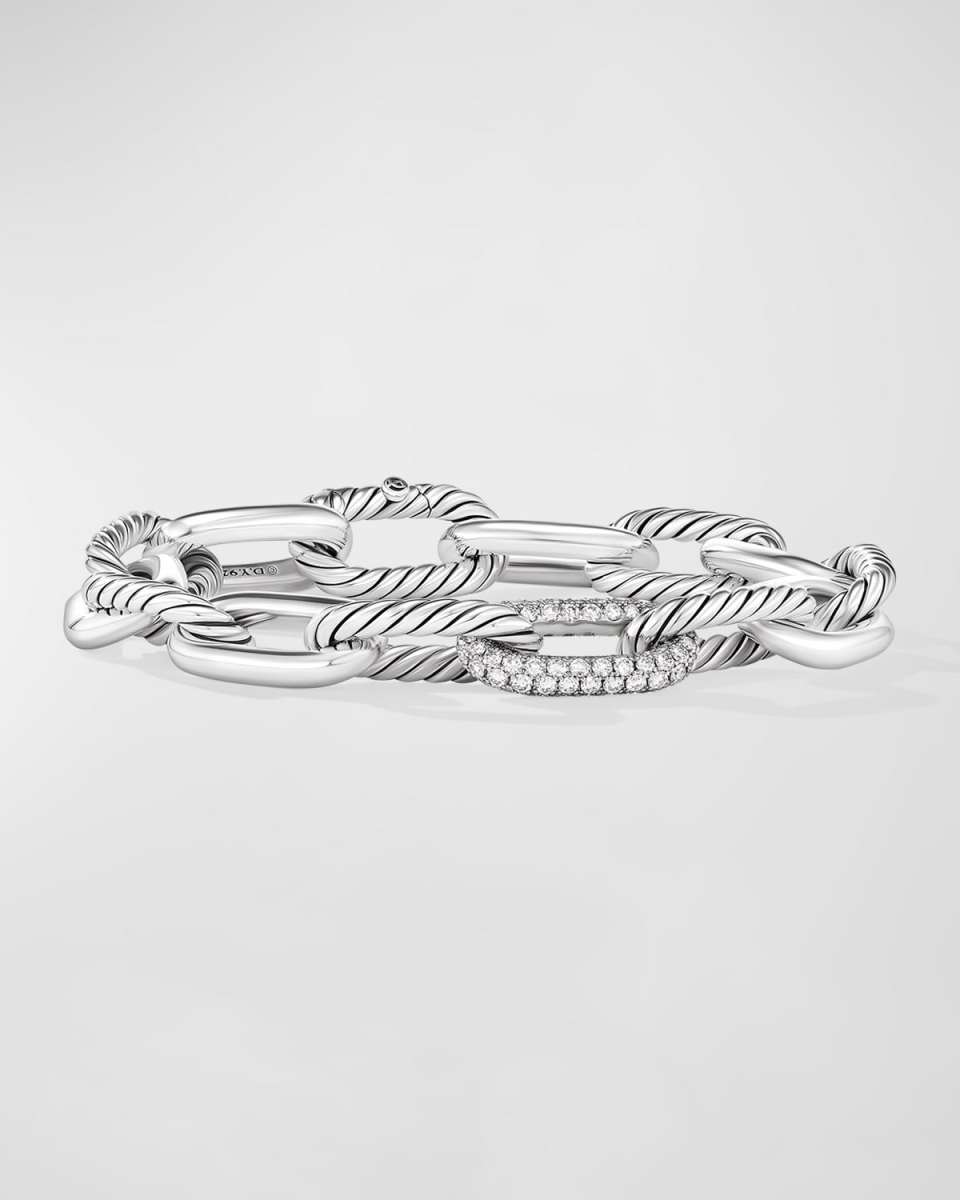 Madison Toggle Bracelet with Diamonds in Silver, 11