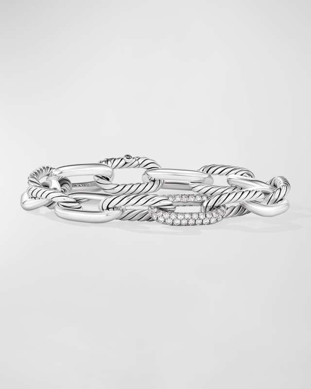 Madison Toggle Bracelet with Diamonds in Silver, 11