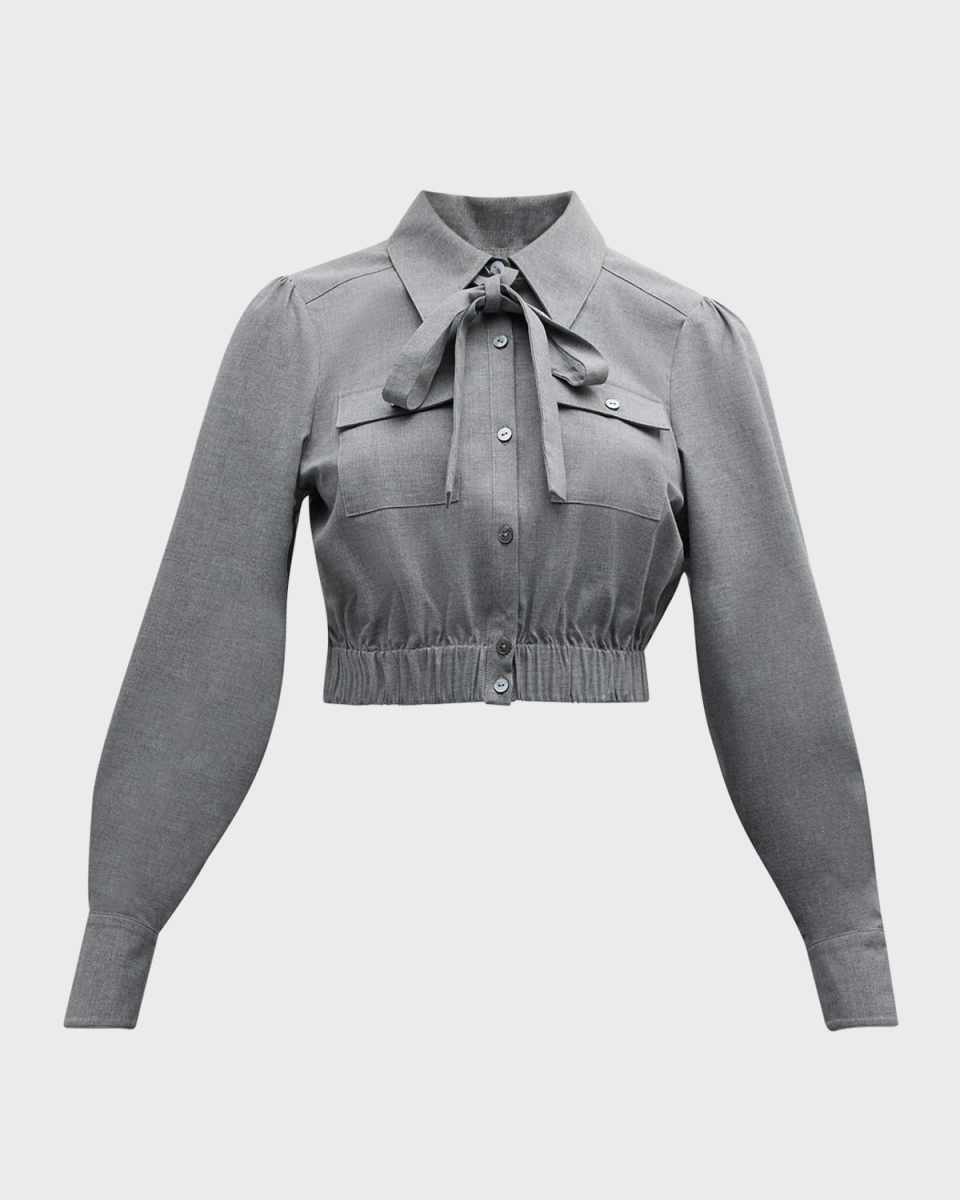 Francesca Long-Sleeve Crop Top