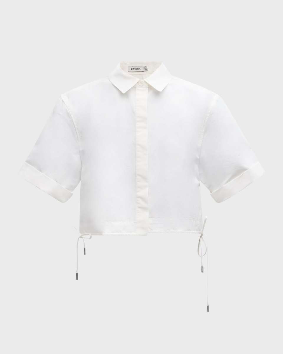 Ryett Short-Sleeve Cropped Shirt