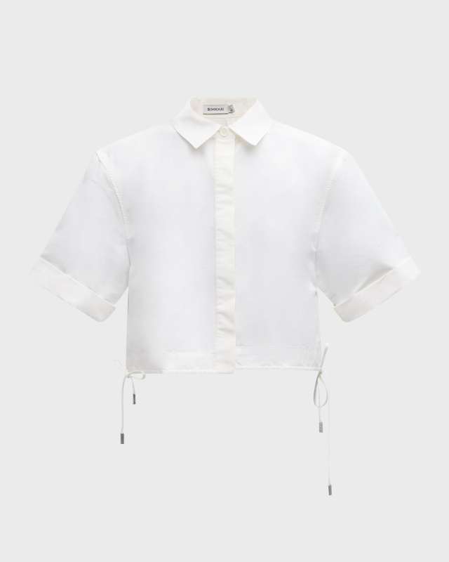 Ryett Short-Sleeve Cropped Shirt