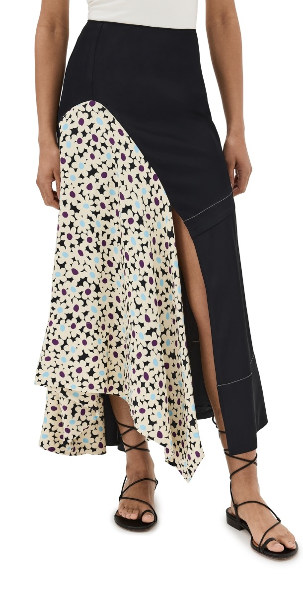 CO Patchwork Skirt Black